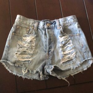 MINKPINK Slasher Cutoff Jean shorts